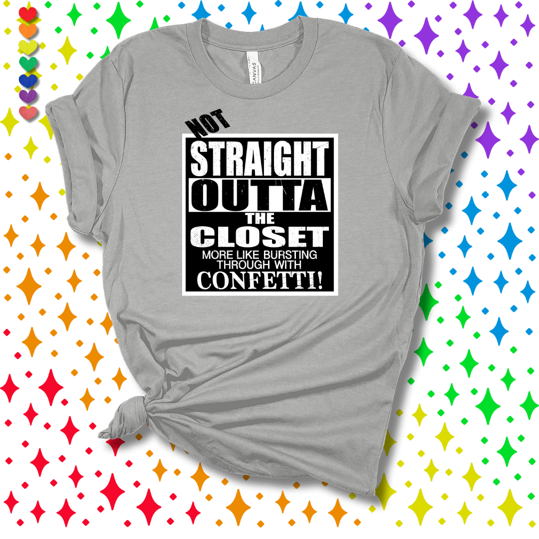 Printify T-Shirt Athletic Heather / S Not Straight Outta the Closet