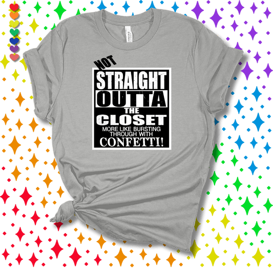 Printify T-Shirt Athletic Heather / S Not Straight Outta the Closet