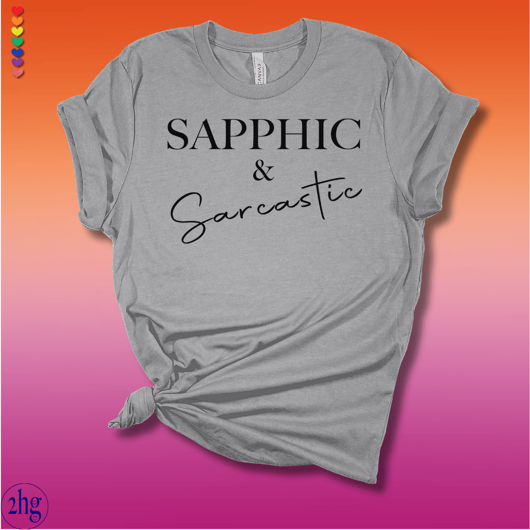 Printify T-Shirt Athletic Heather / S Sapphic & Sarcastic