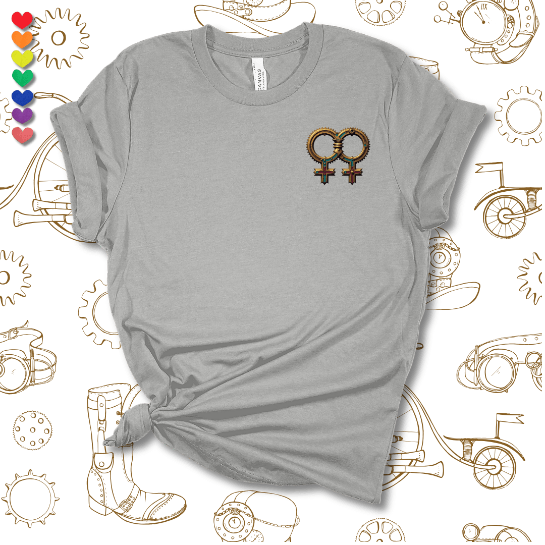 Printify T-Shirt Athletic Heather / S Steampunk #2 Female Symbols