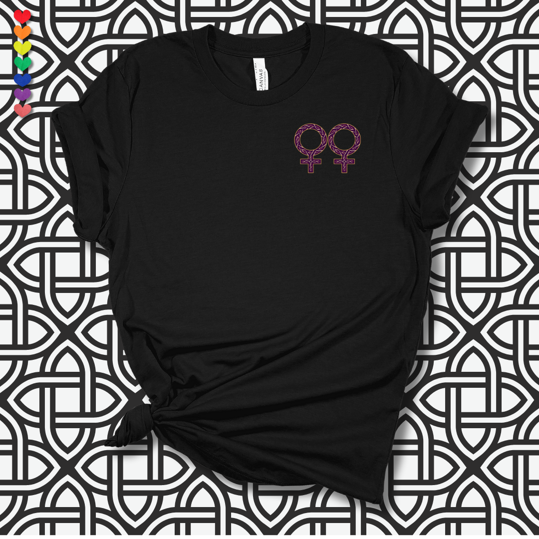 Printify T-Shirt Black Heather / S Celtic Female Symbols