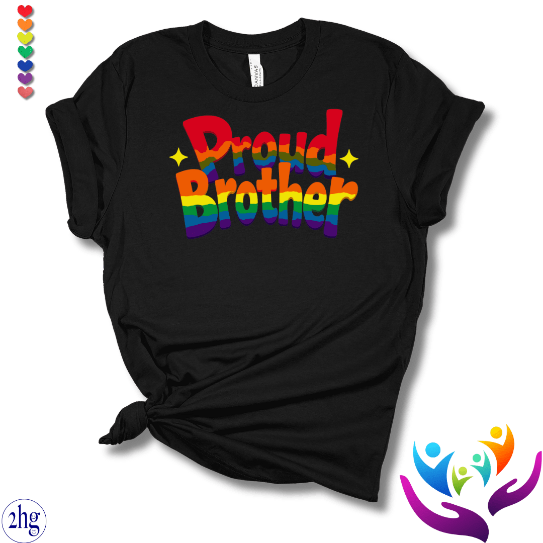 Printify T-Shirt Black Heather / S Proud Brother