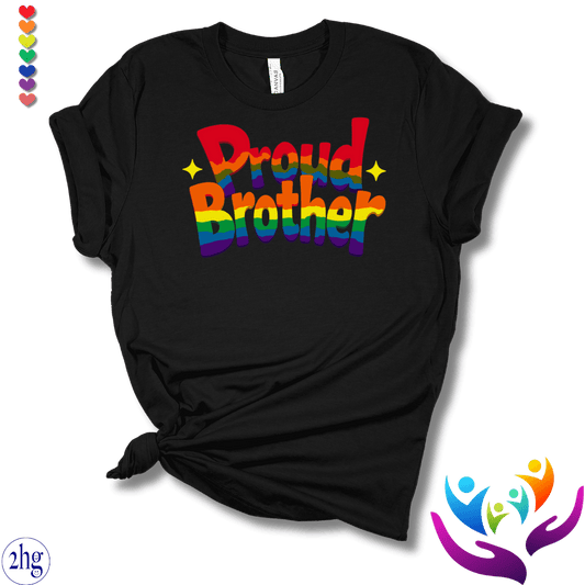 Printify T-Shirt Black Heather / S Proud Brother