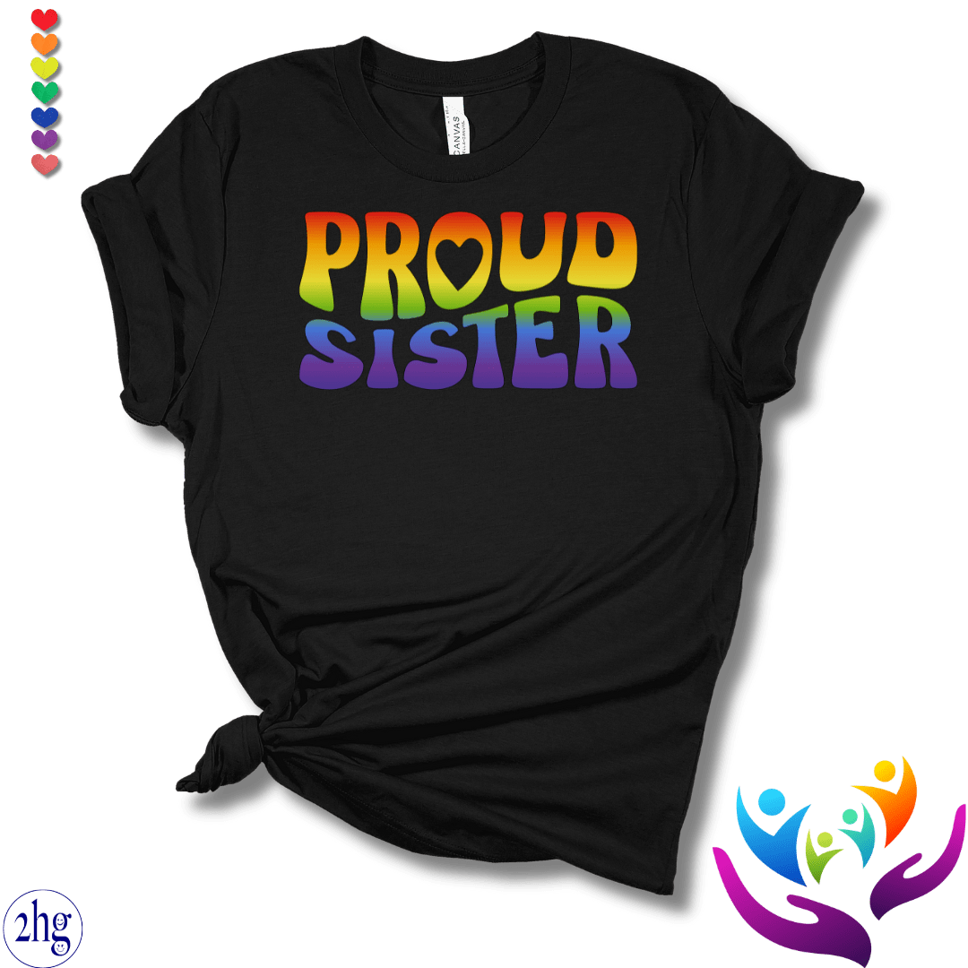 Printify T-Shirt Black Heather / S Proud Sister