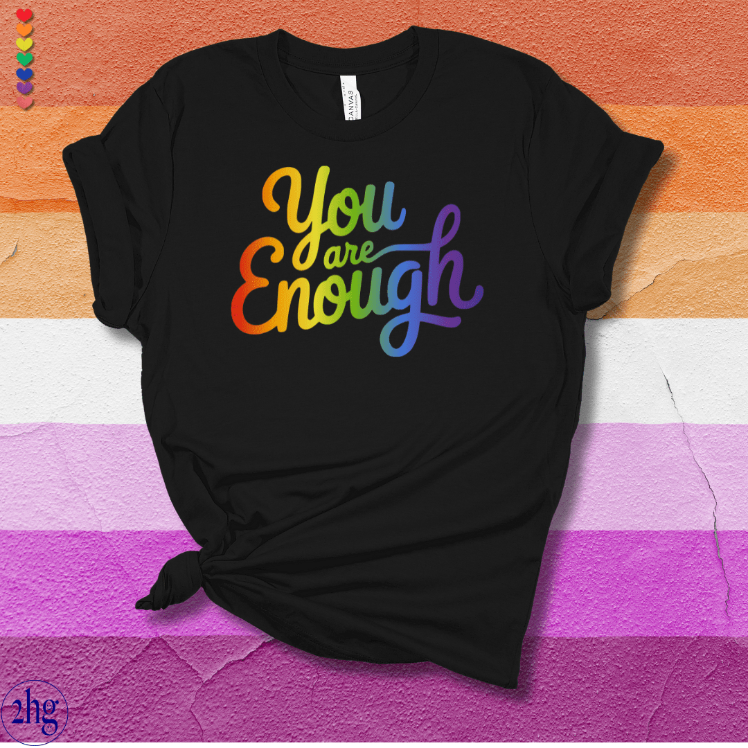 Printify T-Shirt Black Heather / S You are enough