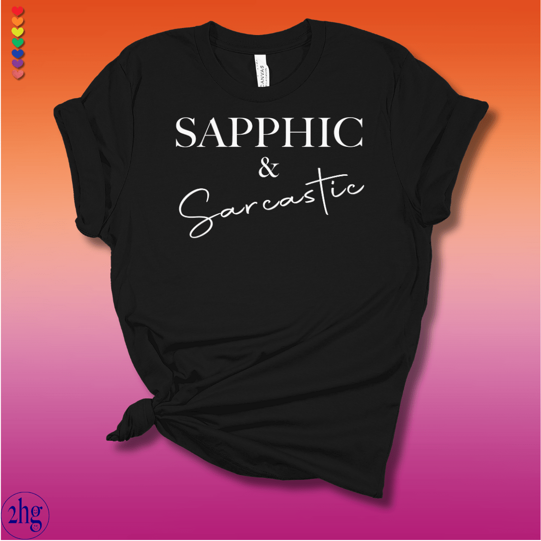 Printify T-Shirt Black / S Sapphic & Sarcastic