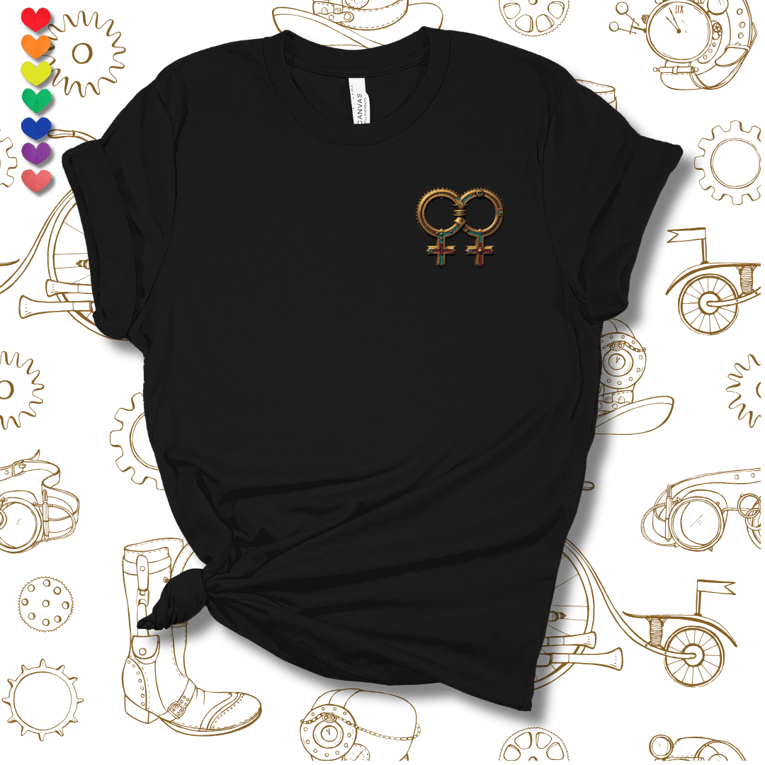 Printify T-Shirt Black / S Steampunk #2 Female Symbols