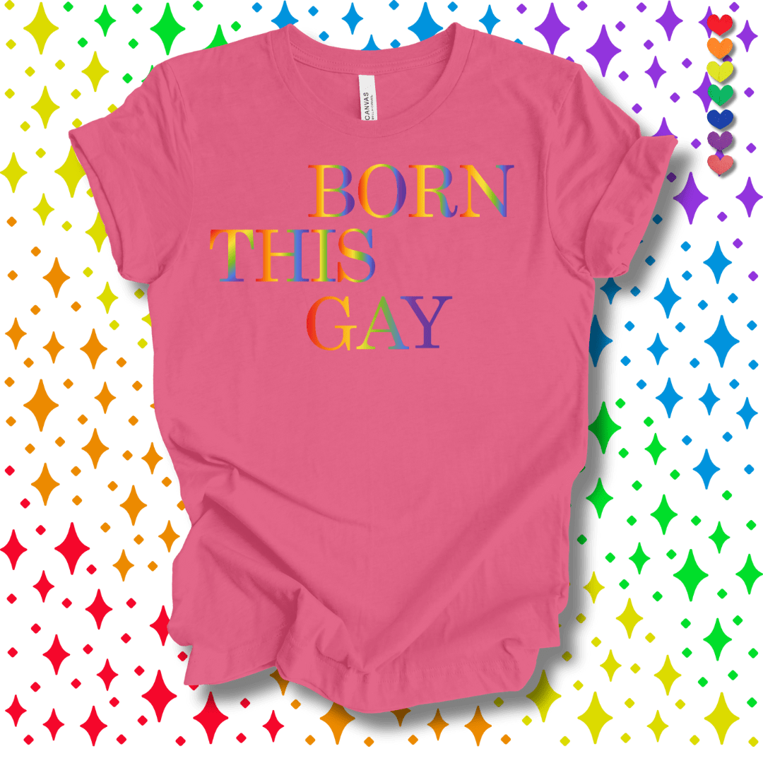 Printify T-Shirt Charity Pink / S Born this Gay