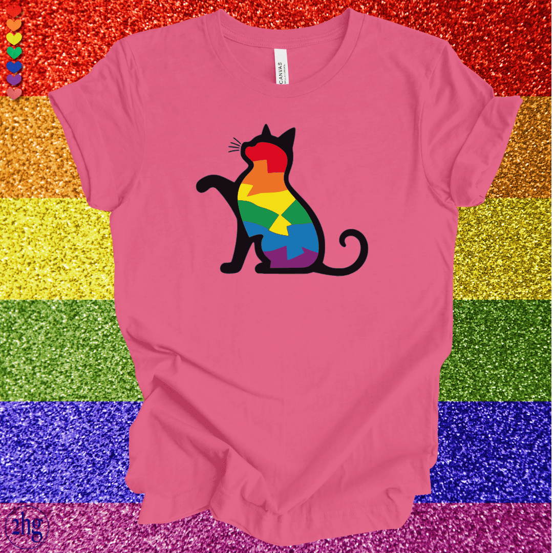 Printify T-Shirt Charity Pink / S Pride Cat