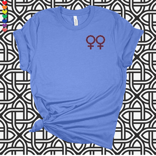 Printify T-Shirt Heather Columbia Blue / S Celtic Female Symbols