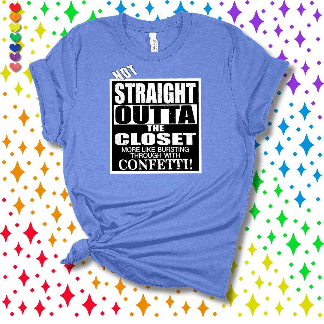 Printify T-Shirt Heather Columbia Blue / S Not Straight Outta the Closet