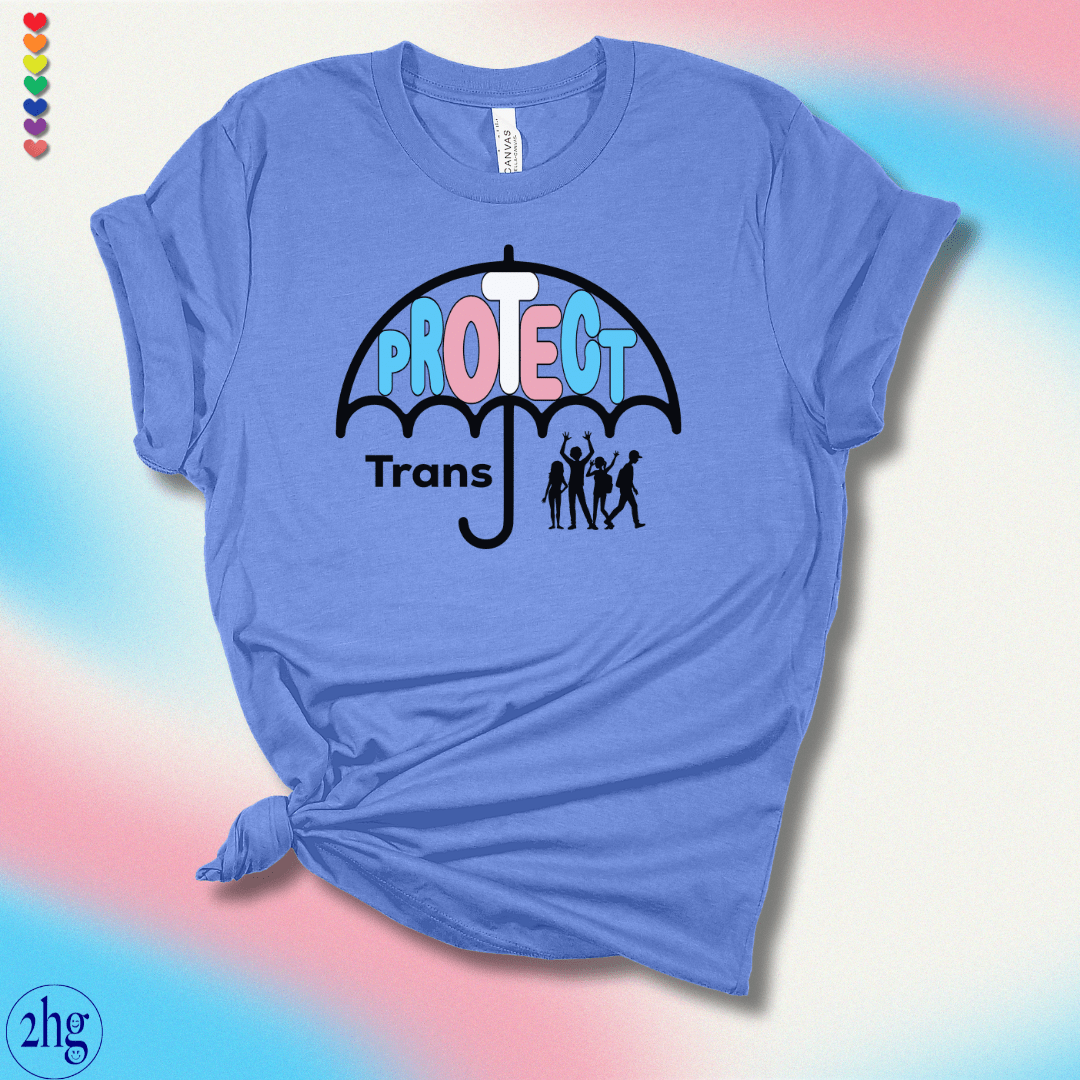 Printify T-Shirt Heather Columbia Blue / S Protect Trans Kids