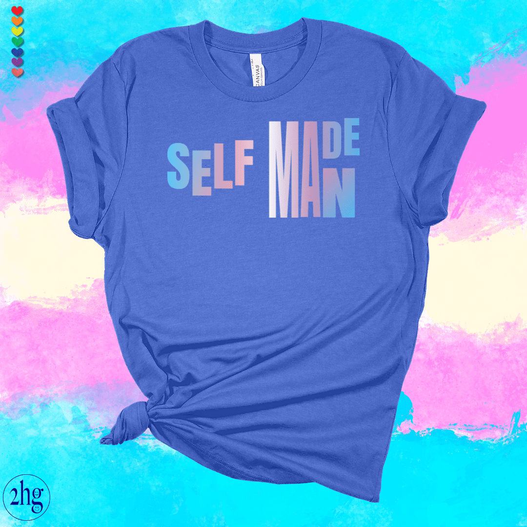 Printify T-Shirt Heather Columbia Blue / S Self Made Man