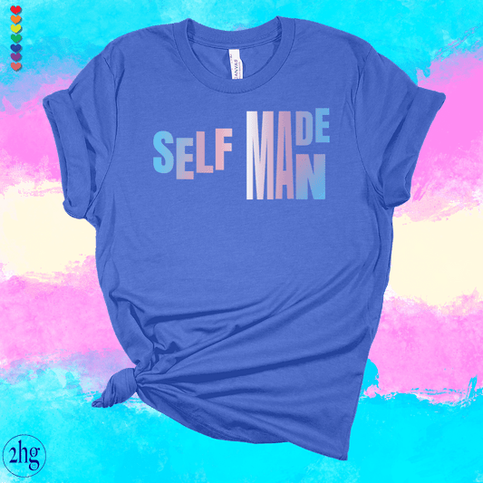 Printify T-Shirt Heather Columbia Blue / S Self Made Man