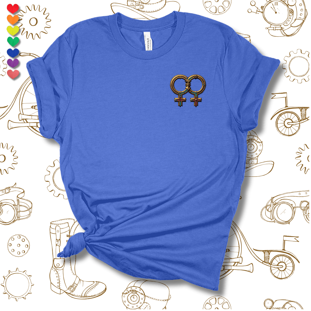 Printify T-Shirt Heather Columbia Blue / S Steampunk #2 Female Symbols