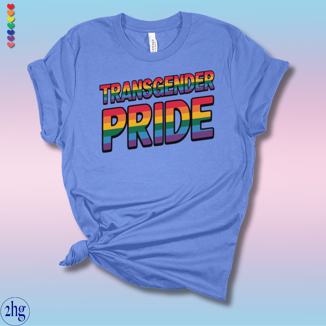 Printify T-Shirt Heather Columbia Blue / S Transgender Pride