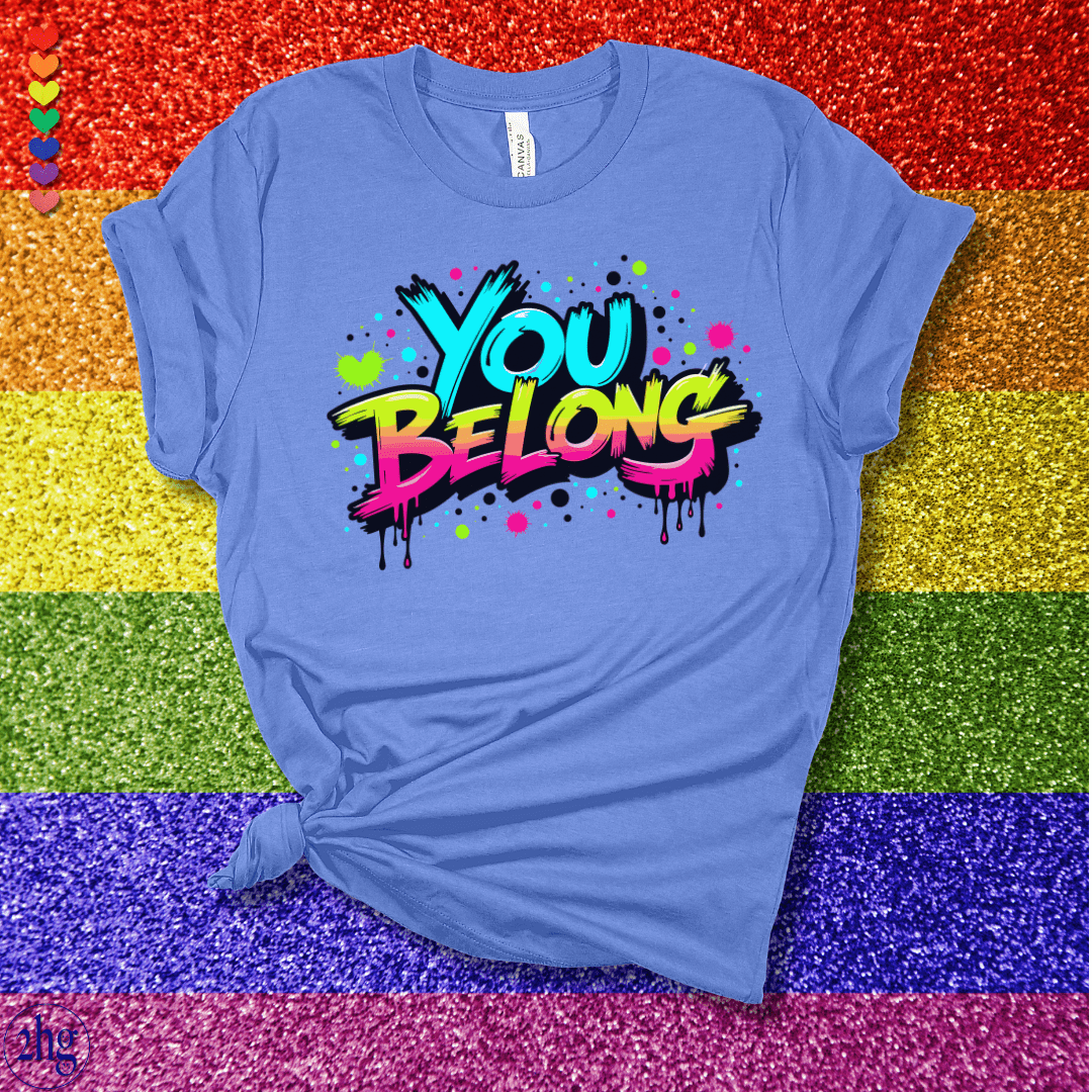 Printify T-Shirt Heather Columbia Blue / S You Belong  2