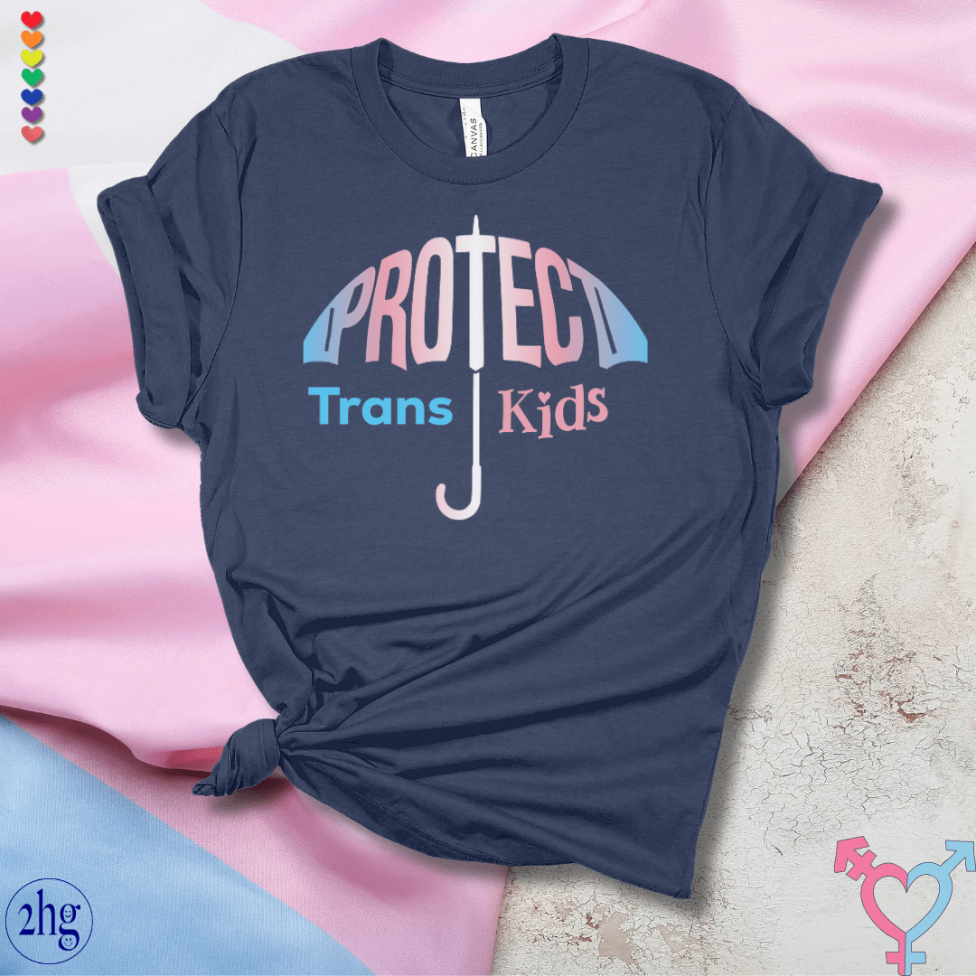 Printify T-Shirt Heather Navy / S Protect Trans Kids 2