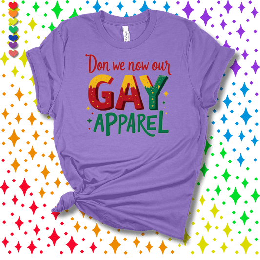 Printify T-Shirt Heather Team Purple / S Don we now our Gay Apparel