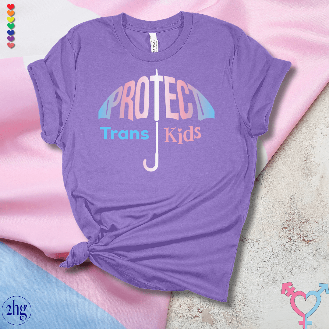 Printify T-Shirt Heather Team Purple / S Protect Trans Kids 2