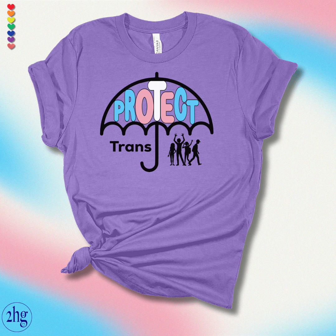 Printify T-Shirt Heather Team Purple / S Protect Trans Kids