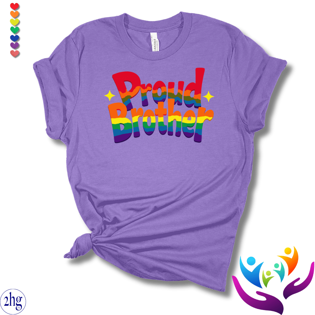 Printify T-Shirt Heather Team Purple / S Proud Brother