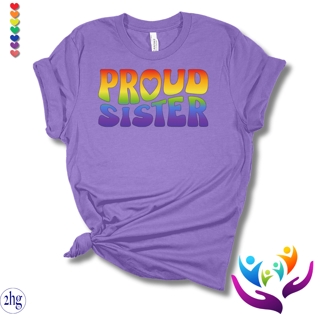 Printify T-Shirt Heather Team Purple / S Proud Sister