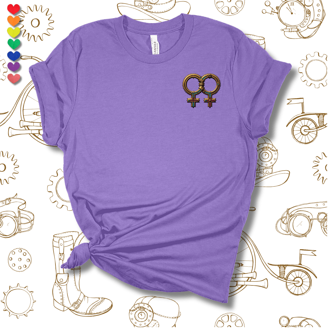 Printify T-Shirt Heather Team Purple / S Steampunk #2 Female Symbols