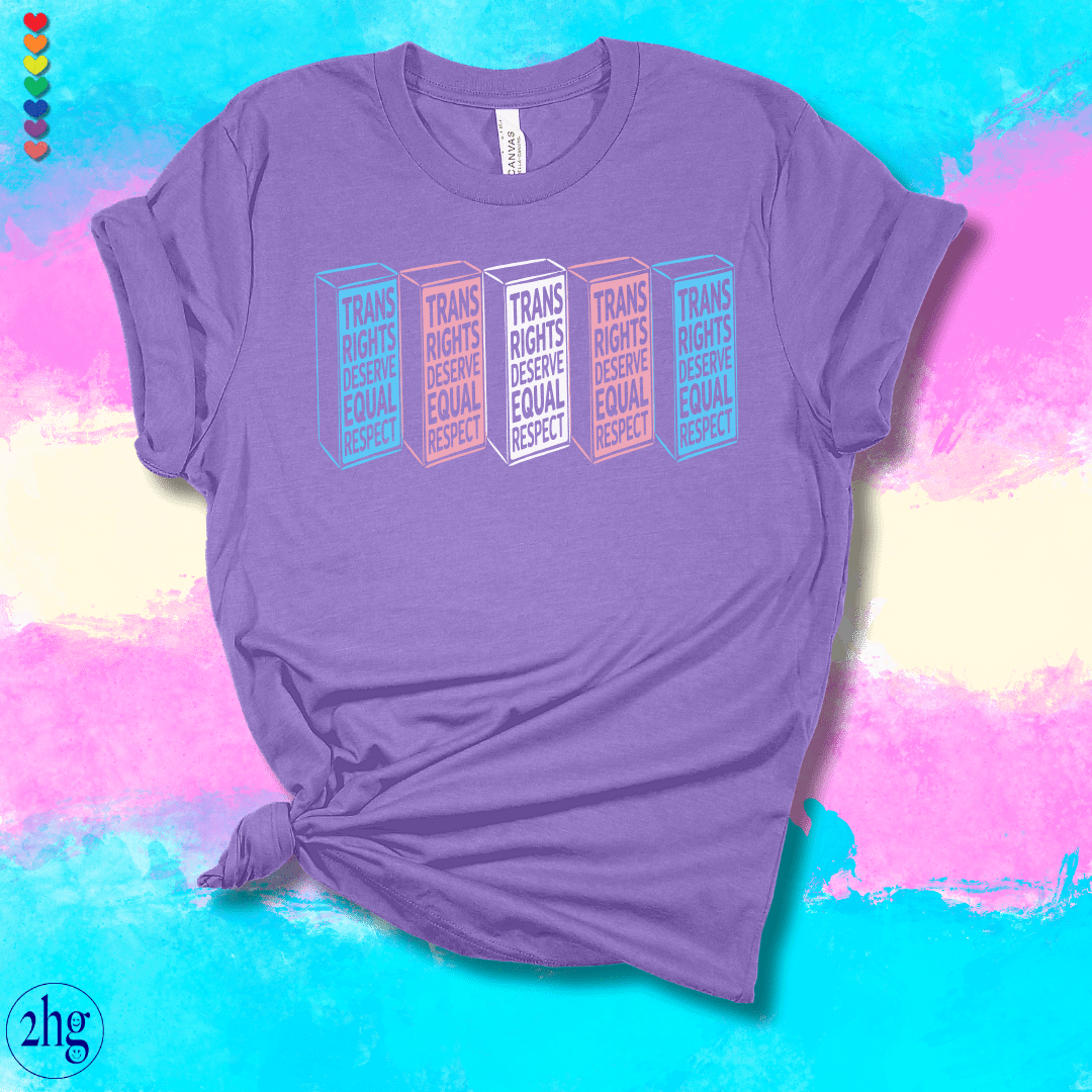 Printify T-Shirt Heather Team Purple / S Trans rights deserve equal Respect