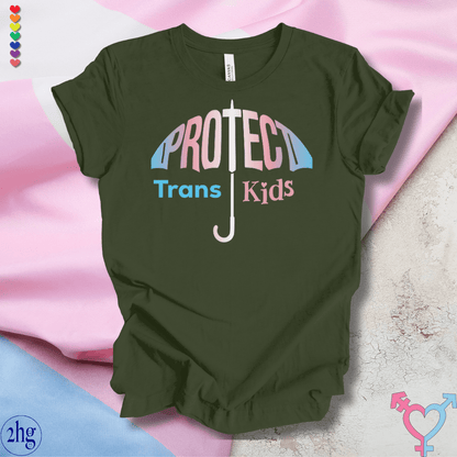 Printify T-Shirt Military Green / S Protect Trans Kids 2