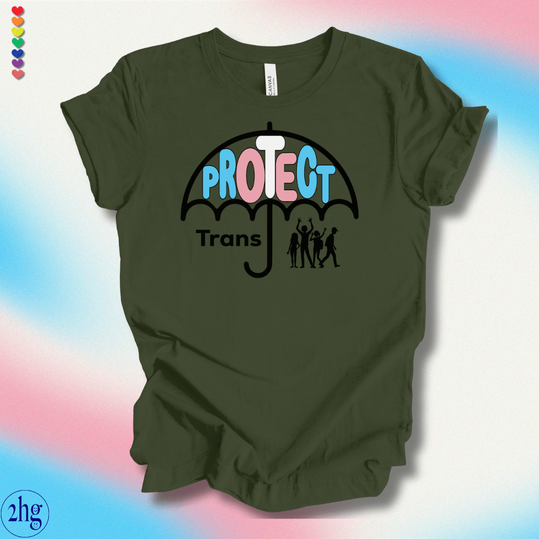 Printify T-Shirt Military Green / S Protect Trans Kids