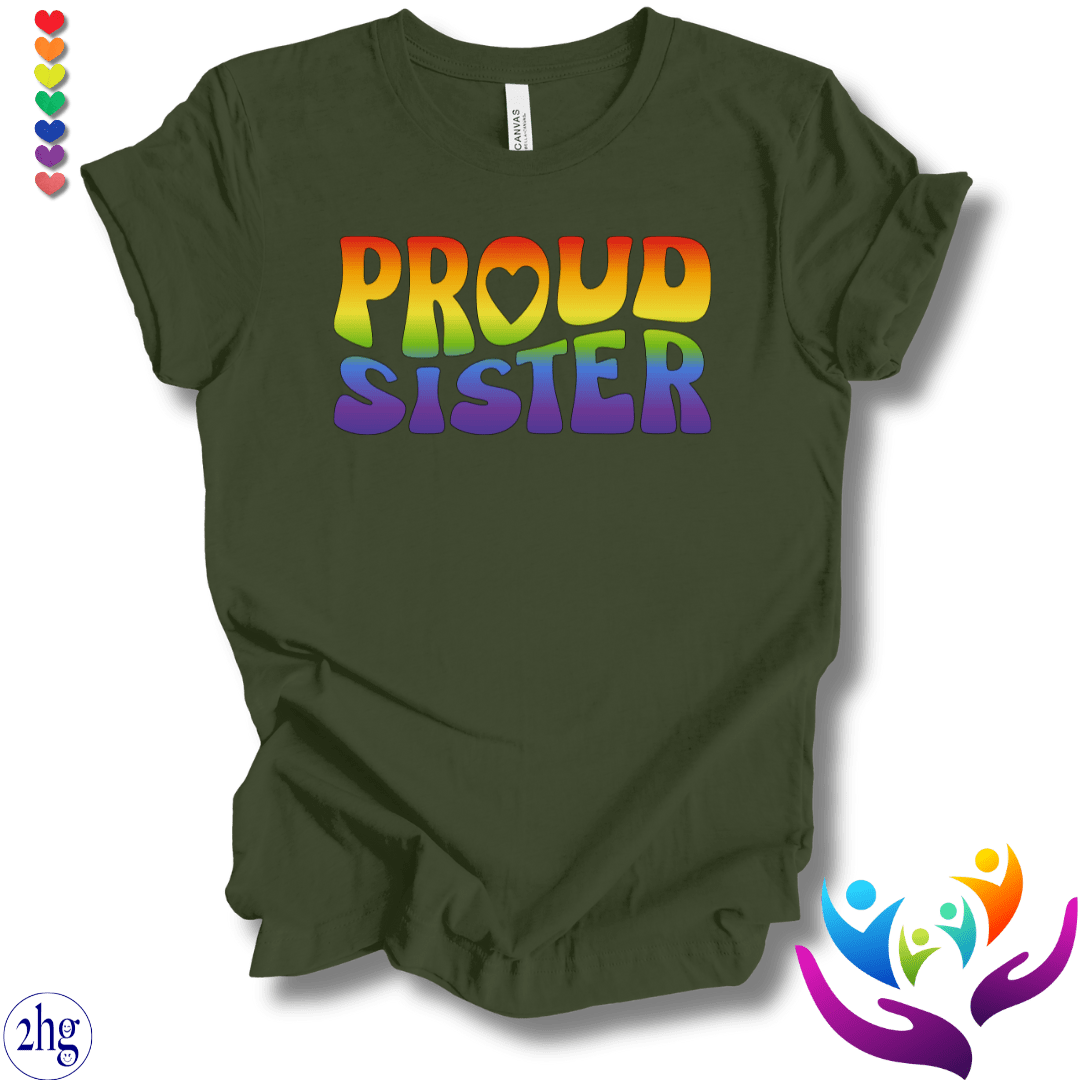 Printify T-Shirt Military Green / S Proud Sister