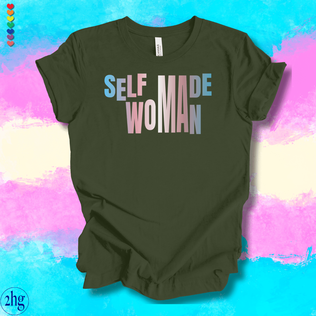 Printify T-Shirt Military Green / S Self Made Woman