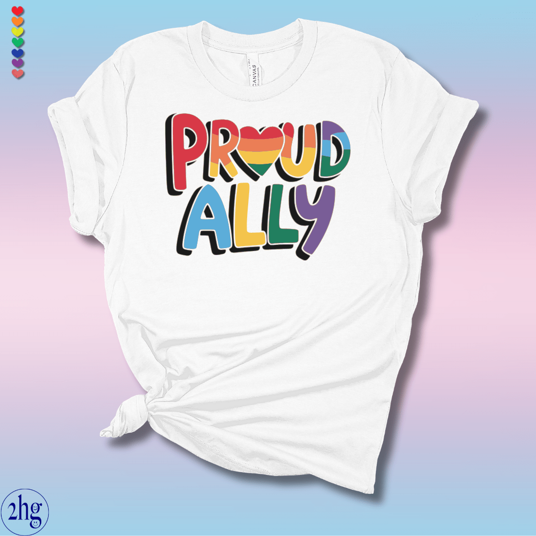 Printify T-Shirt White / S Proud Ally