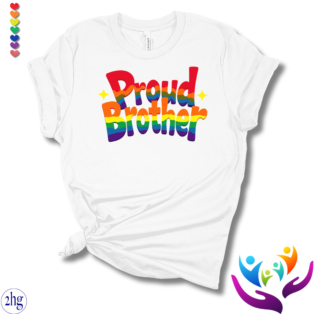 Printify T-Shirt White / S Proud Brother