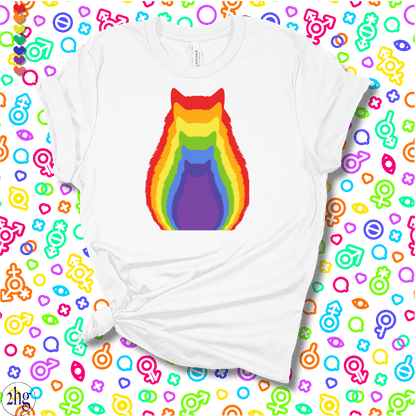 Printify T-Shirt White / S Rainbow Cats