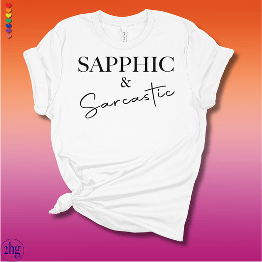 Printify T-Shirt White / S Sapphic & Sarcastic