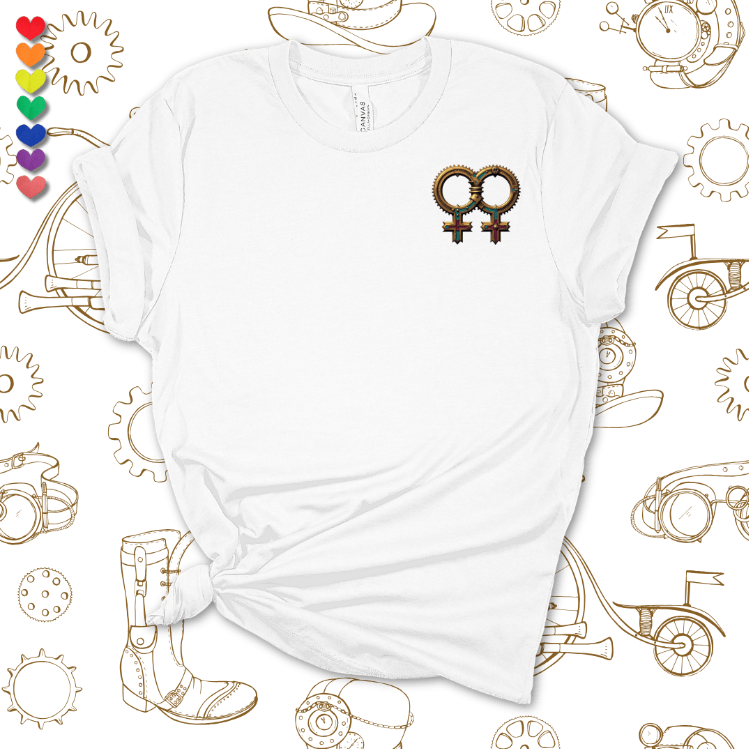 Printify T-Shirt White / S Steampunk #2 Female Symbols